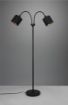 Immagine di Piantana Moderna Tommy 2 Bracci Orientabili con Paralumi Nero Oro Trio Lighting 