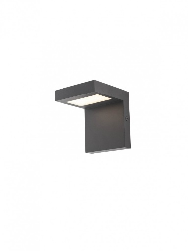 Immagine di Applique Led Da Esterno Squadrata Grigio 8w 3000k Embo Smarter Lighting IP54