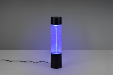 Immagine di Lumetto Tornado Cilindro Nero con Effetto Vortice Led Rgbw Ø7 cm Trio Lighting