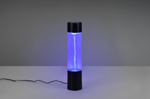 Immagine di Lumetto Tornado Cilindro Nero con Effetto Vortice Led Rgbw Ø7 cm Trio Lighting