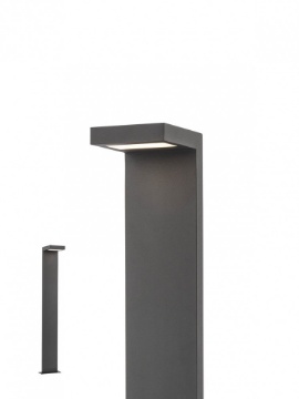 Immagine di Lampioncino Squadrato Per Esterno 78 cm Grigio Led 3000k Embo Smarter IP54