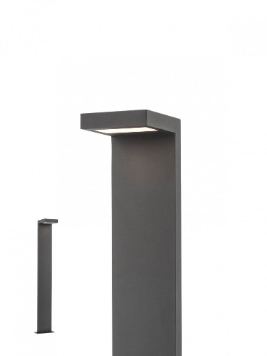 Immagine di Lampioncino Squadrato Per Esterno 78 cm Grigio Led 3000k Embo Smarter IP54