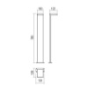 Immagine di Lampioncino Squadrato Per Esterno 78 cm Grigio Led 3000k Embo Smarter IP54