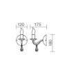 Immagine di Applique Vintage Ottone Anticato Fabiola Smarter Lighting