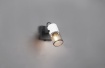 Immagine di Faretto Industrial Tosh Nero con Spot in Legno Bianco e Gabbia Metallica 1xE14 Trio Lighting 