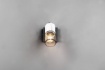 Immagine di Faretto Industrial Tosh Nero con Spot in Legno Bianco e Gabbia Metallica 1xE14 Trio Lighting 