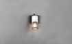 Immagine di Faretto Industrial Tosh Nero con Spot in Legno Bianco e Gabbia Metallica 1xE14 Trio Lighting 
