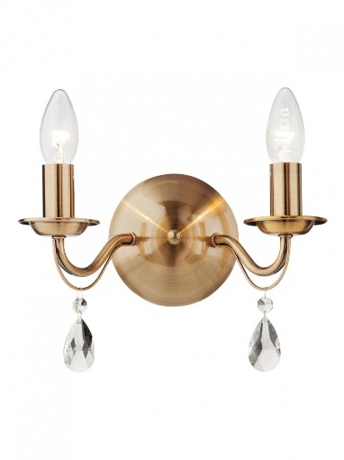 Immagine di Applique Classica Ottone 2 Luci Fabiola Smarter Lighting