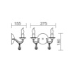 Immagine di Applique Classica Ottone 2 Luci Fabiola Smarter Lighting