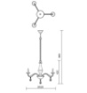 Immagine di Lampadario 3 Luci Ottone Anticato Classico Fabiola Smarter Lighting