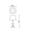 Immagine di Abatjour Vintage Fabiola Ottone Anticato Con Paralume Beige Smarter Lighting