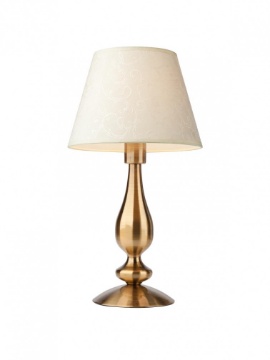 Immagine di Abatjour Vintage Fabiola Ottone Anticato Con Paralume Beige Smarter Lighting