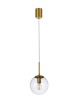 Immagine di Sospensione Global Ottone Sfera Vetro Trasparente 15 cm Smarter Lighting
