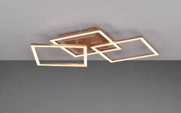 Immagine di Plafoniera Applique Moderna Color Caffè Trail Orientabili Led 3000k Trio Lighting 