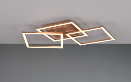Immagine di Plafoniera Applique Moderna Color Caffè Trail Orientabili Led 3000k Trio Lighting 