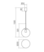 Immagine di Sospensione Sfera Vetro Trasparente 20 cm Global Nero Smarter Lighting