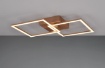 Immagine di Lampada Led Moderna da Parete o Soffitto Quadrati Orientabili Color Caffè Trail Trio Lighting 