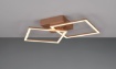 Immagine di Lampada Led Moderna da Parete o Soffitto Quadrati Orientabili Color Caffè Trail Trio Lighting 