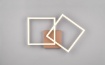 Immagine di Lampada Led Moderna da Parete o Soffitto Quadrati Orientabili Color Caffè Trail Trio Lighting 