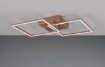 Immagine di Lampada Led Moderna da Parete o Soffitto Quadrati Orientabili Color Caffè Trail Trio Lighting 