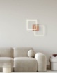 Immagine di Lampada Led Moderna da Parete o Soffitto Quadrati Orientabili Color Caffè Trail Trio Lighting 