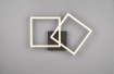 Immagine di Plafoniera Applique Doppio Quadrato Orientabile Led Trail Nero Trio Lighting 