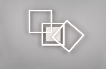 Immagine di Lampada Bianca da Parete o Soffitto Design Quadrati Led 4000k Orientabili Trail Trio Lighting