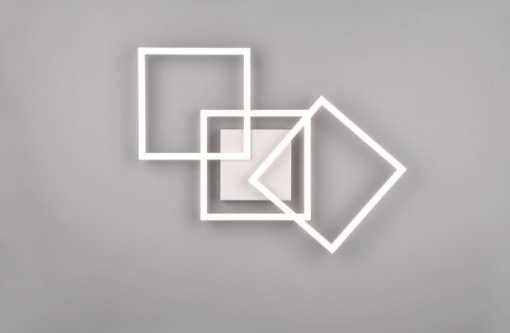 Immagine di Lampada Bianca da Parete o Soffitto Design Quadrati Led 4000k Orientabili Trail Trio Lighting