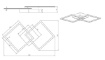 Immagine di Plafoniera Applique Bianca Doppio Quadrato Orientabile Led 4000k Luce Bianco Neutro Trail Trio Lighting