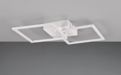 Immagine di Plafoniera Applique Bianca Doppio Quadrato Orientabile Led 4000k Luce Bianco Neutro Trail Trio Lighting
