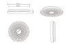 Immagine di Lampada Led Parete Soffitto Vega Bianco Effetto Stelle Glitterate Ø33 cm Trio Lighting 