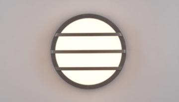 Immagine di Applique Rotonda con Griglia  Venado Led Antracite IP54 Ø25 cm Trio Lighting