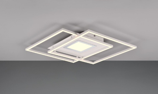 Immagine di Lampada Bianca da Parete o Soffitto Quadrati Led Dimmer CCT con Telecomando Via Trio Lighting