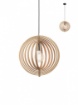 Immagine di Lampada A Sospensione Legno Naturale Cerchi Orientabili Ilusio Smarter