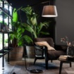 Immagine di Piantana Lampada Arco Kermit Nero Con Paralume Grigio Smarter Lighting