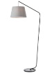Immagine di Piantana Lampada Arco Kermit Nero Con Paralume Grigio Smarter Lighting