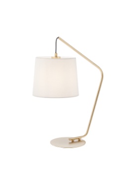 Immagine di Lampada Da Tavolo Kermit Oro Con Paralume Beige Smarter