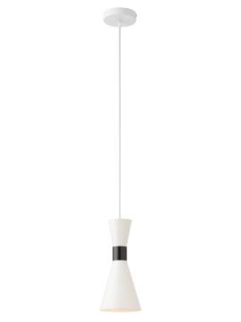 Immagine di Sospensione Cono Metallo Bianco Per Tavolo Isola Cucina Kilt Smarter