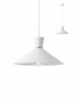 Immagine di Sospensione Da Cucina Moderna Cono Metallo Bianco 40 cm Kimono Smarter