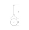 Immagine di Sospensione Moderna Kimono Cono Metallo Rame 40 cm Per Tavolo Cucina Smarter