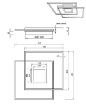 Immagine di Plafoniera Applique Base Legno e Quadrati Neri Led Dimmer CCT con Telecomando Via Trio Lighting 