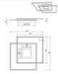 Immagine di Plafoniera Applique Moderna Quadrati Led Dimmer CCT con Telecomando Via Nero e Ottone Trio Lighting