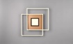 Immagine di Plafoniera Applique Moderna Quadrati Led Dimmer CCT con Telecomando Via Nero e Ottone Trio Lighting