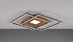 Immagine di Plafoniera Applique Moderna Quadrati Led Dimmer CCT con Telecomando Via Nero e Ottone Trio Lighting