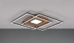 Immagine di Plafoniera Applique Moderna Quadrati Led Dimmer CCT con Telecomando Via Nero e Ottone Trio Lighting