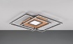 Immagine di Plafoniera Applique Moderna Quadrati Led Dimmer CCT con Telecomando Via Nero e Ottone Trio Lighting
