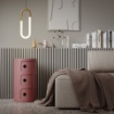 Immagine di Sospensione Per Comodino Camera Da Letto Led Dimmerabile Latium Ottone Smarter