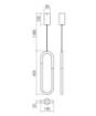 Immagine di Sospensione Per Comodini Latium Nero Led Dimmerabile Smarter
