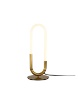 Immagine di Lampada Da Tavolo Comodino Design Ovale Moderno Led Latium Ottone Smarter