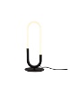 Immagine di Lampada Da Tavolo Comodino Design Ovale Moderno Led Latium Nero Smarter